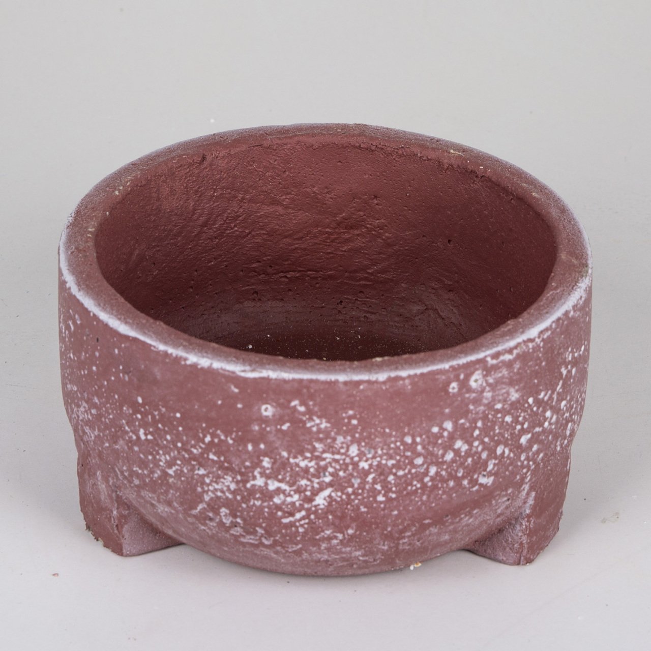 Veramaya Kurna Tip Bordo Beton Saksı 18x10 Cm
