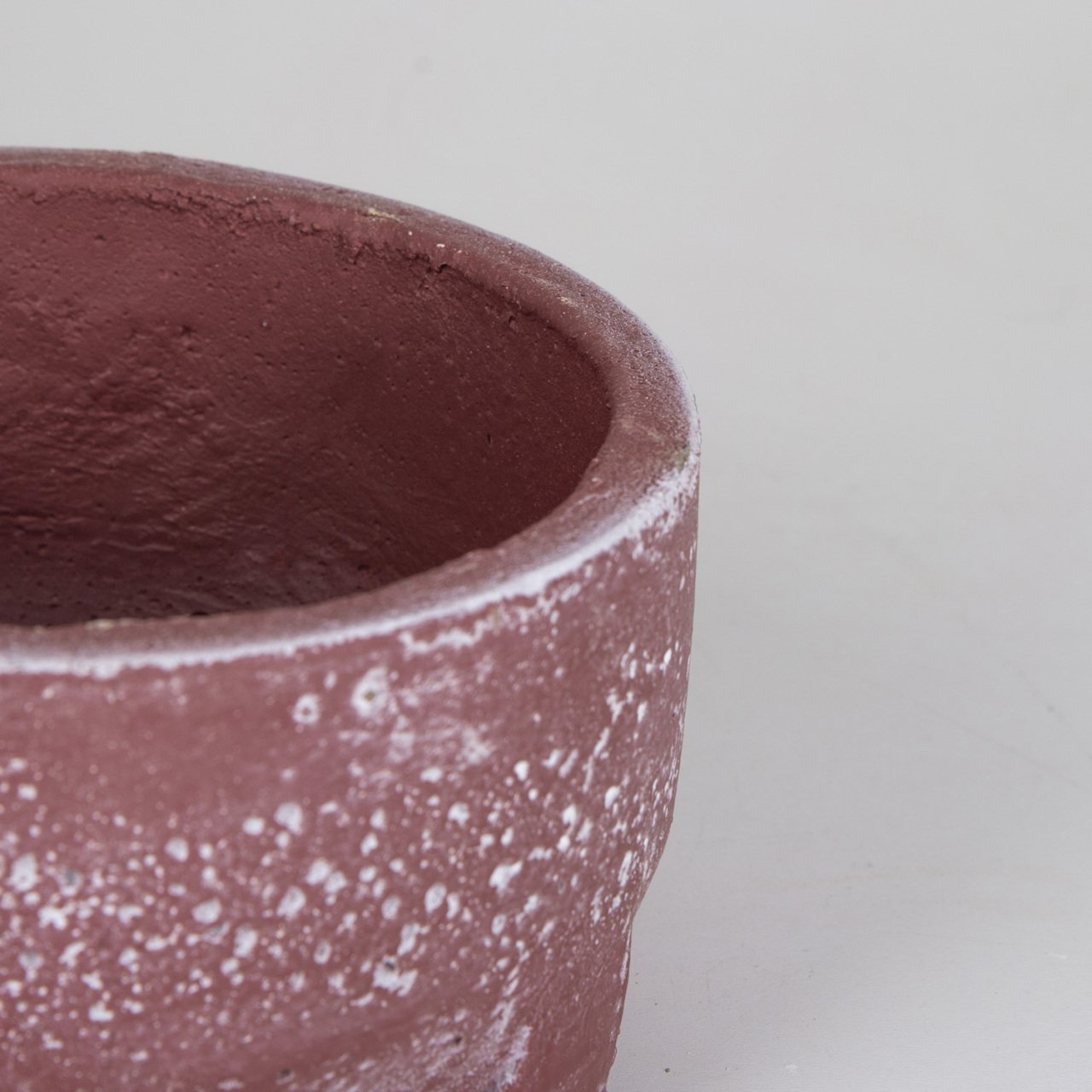 Veramaya Kurna Tip Bordo Beton Saksı 18x10 Cm