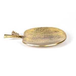 Dekoratif Metal Elma Tabak Gold 23x3x18 Cm.