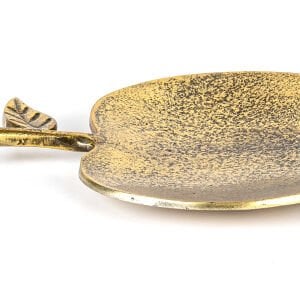 Dekoratif Metal Elma Tabak Gold 23x3x18 Cm.
