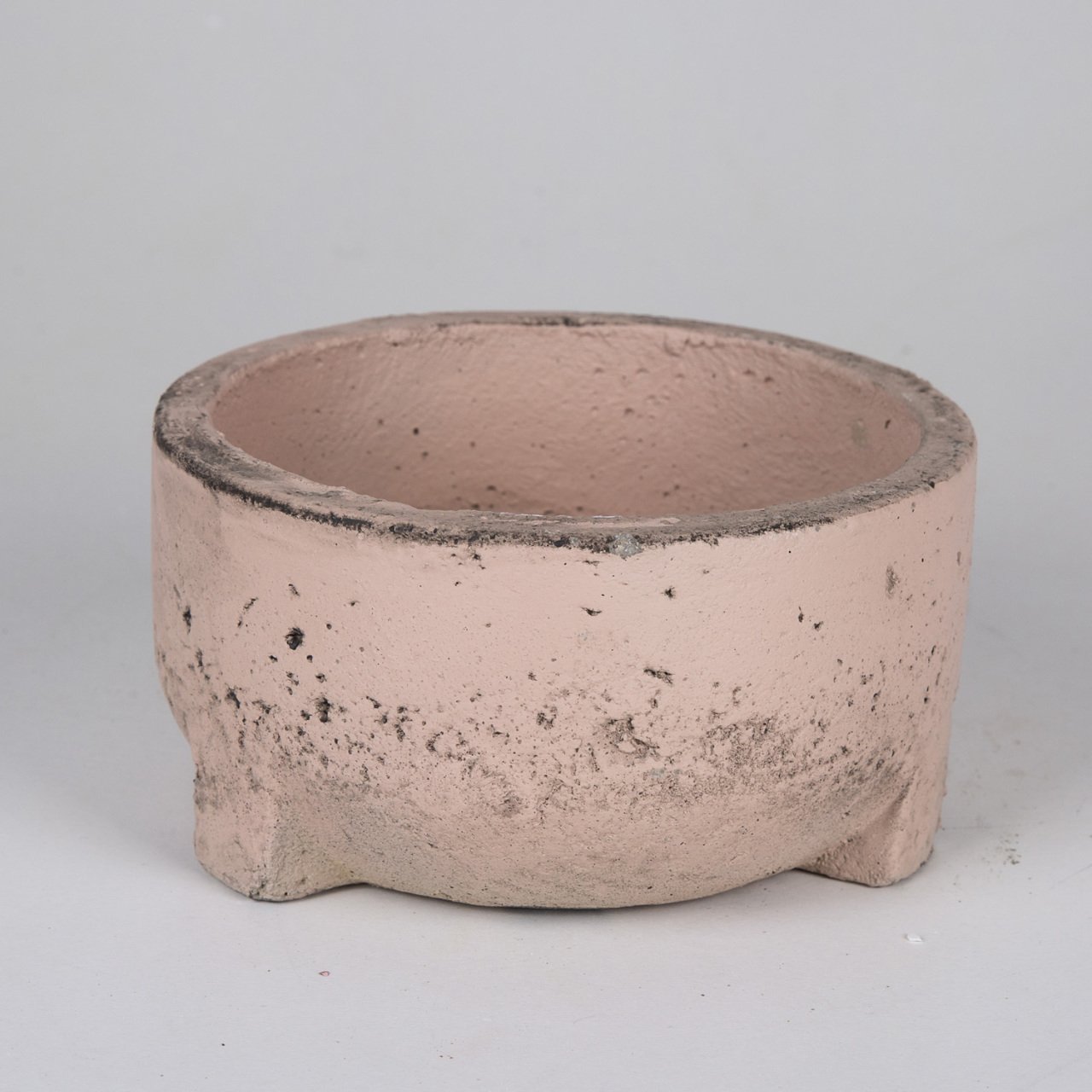 Veramaya Kurna Tip Somon Renk Beton Saksı 18x10 Cm