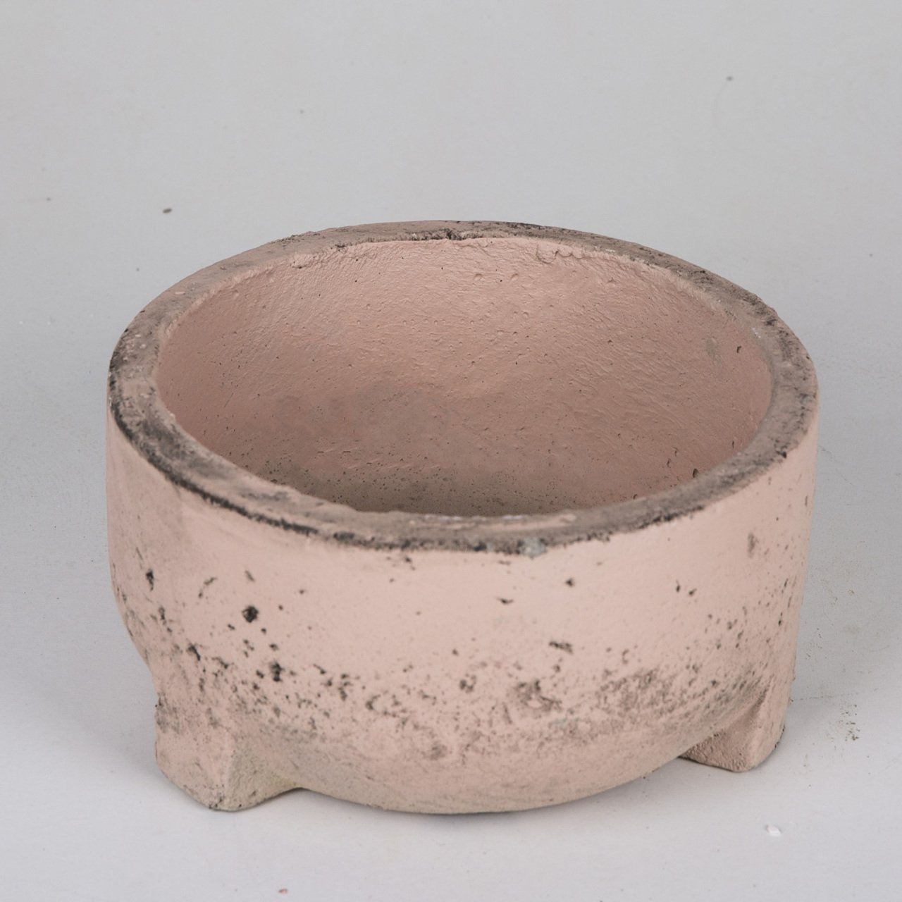 Veramaya Kurna Tip Somon Renk Beton Saksı 18x10 Cm