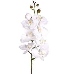 Yapay Orkide Gerçek Dokunuş Beyaz 104 Cm.
