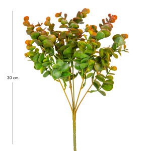 Yapay Okaliptus Turuncu-Yeşil 30 Cm.