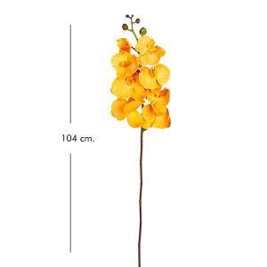 Yapay Orkide Gerçek Dokunuş Hardal 104 Cm.