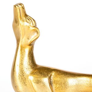 Dekoratif Metal Köpek Gold 22.5x18x5.5 Cm.