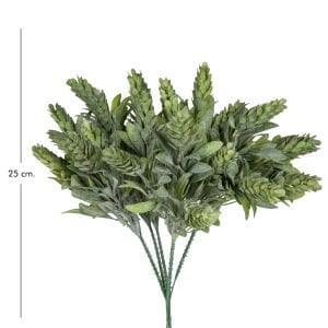Yapay Çiçekli Bitki Yeşil-Mor 25 Cm.