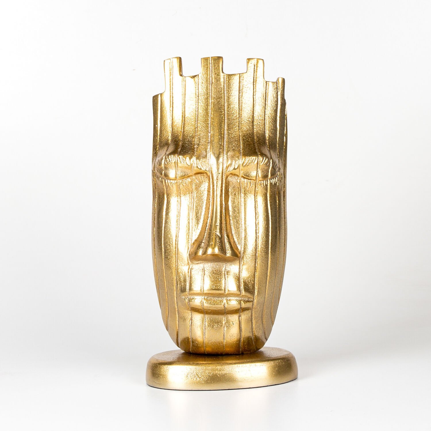 Metal Yüz Dekor, Gold - 16x35x11 cm