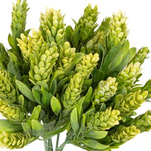 Yapay Çiçekli Bitki Yeşil-Krem 25 Cm.
