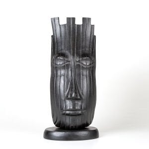 Dekoratif Metal Yüz Dekor Siyah 23x50x17 Cm.