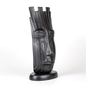 Dekoratif Metal Yüz Dekor Siyah 23x50x17 Cm.