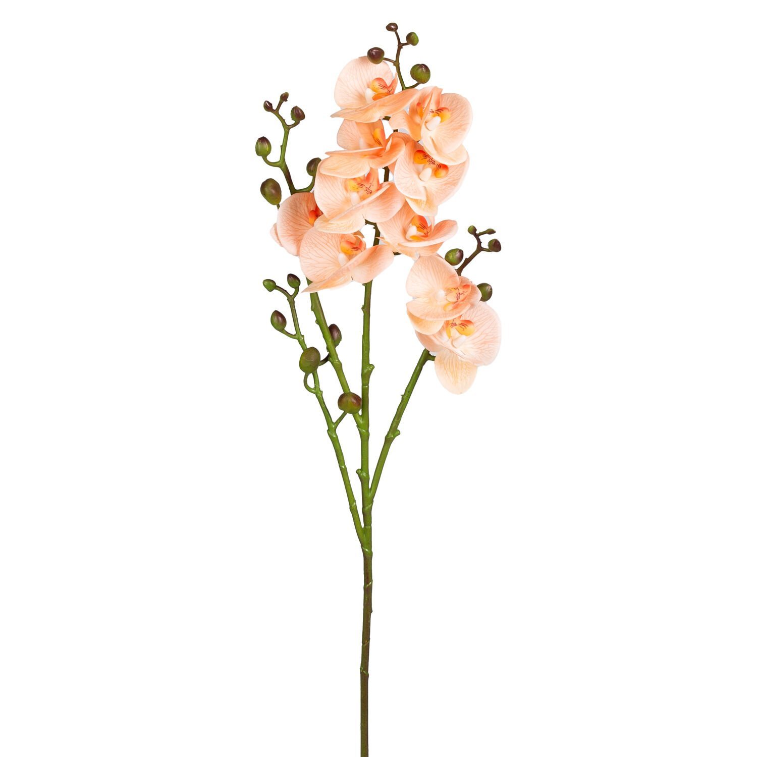 Yapay Çiçek, Orkide, Gerçek Dokulu, Somon - 80 cm
