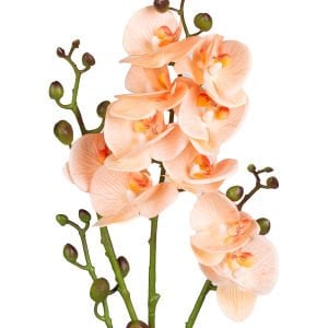 Yapay Çiçek, Orkide, Gerçek Dokulu, Somon - 80 cm