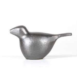 Dekoratif Metal Kuş Antrasit 15x8x7 Cm.