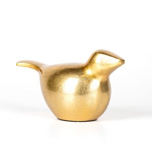 Dekoratif Metal Kuş Gold 18x10x8,5 Cm.