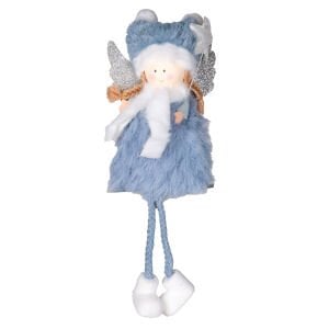 Yılbaşı Süsü, Peri Figürlü, Mavi - 11x27 cm