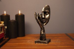 Veramaya Duymadım Figürlü Mask Biblo (lame) 11x7,5x25 Cm