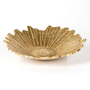 Dekoratif Metal Kase Gold 28x5.5x27 Cm.