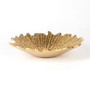 Dekoratif Metal Kase Gold 28x5.5x27 Cm.