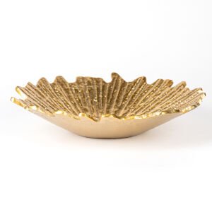 Dekoratif Metal Kase Gold 28x5.5x27 Cm.