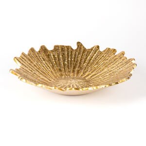 Dekoratif Metal Kase Gold 28x5.5x27 Cm.