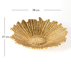 Dekoratif Metal Kase Gold 28x5.5x27 Cm.