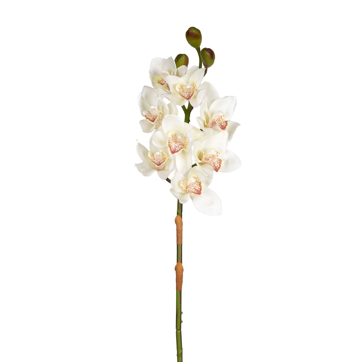 Yapay Orkide Gerçek Dokulu Beyaz 75 Cm.