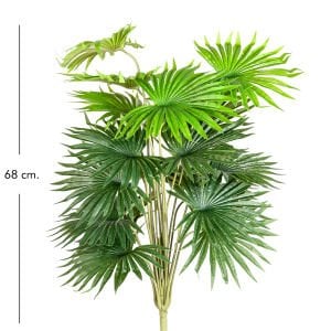 Yapay Palmiye Demet Gerçek Dokulu 18 Yaprak 68 Cm.