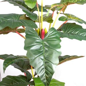 Yapay Alocasia - Fil Kulağı Ağacı 16 Yaprak 230 Cm.