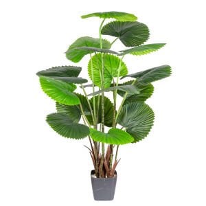 Yapay Yelpaze Yaprak Palmiye Ağacı Gerçek Dokulu 18 Yaprak 120 Cm.