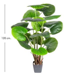Yapay Yelpaze Yaprak Palmiye Ağacı Gerçek Dokulu 18 Yaprak 120 Cm.