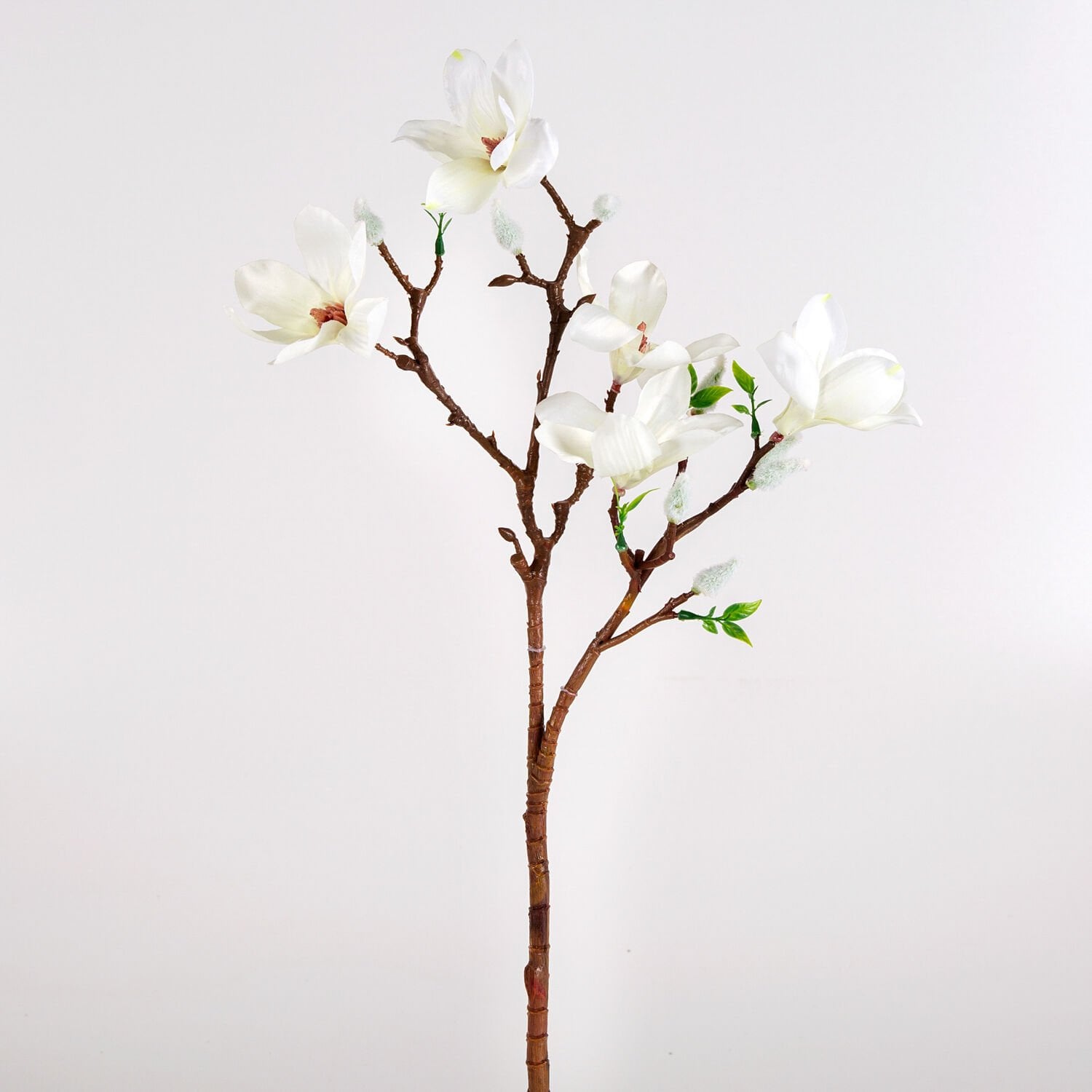 Yapay Çiçek, Manolya Dal, Krem - 50 cm