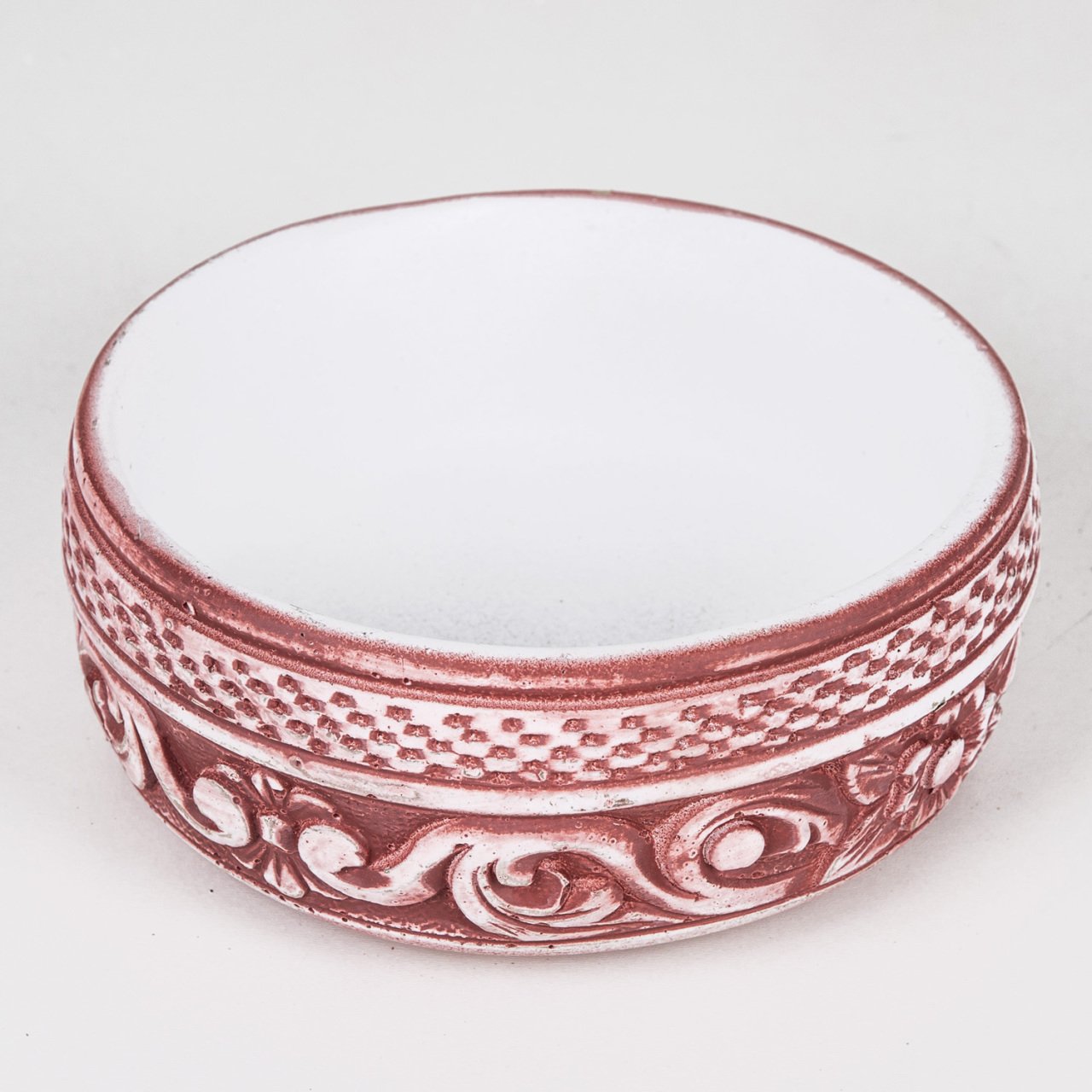 Veramaya Korint Tarzı Bordo Beton Saksı 19x8 Cm