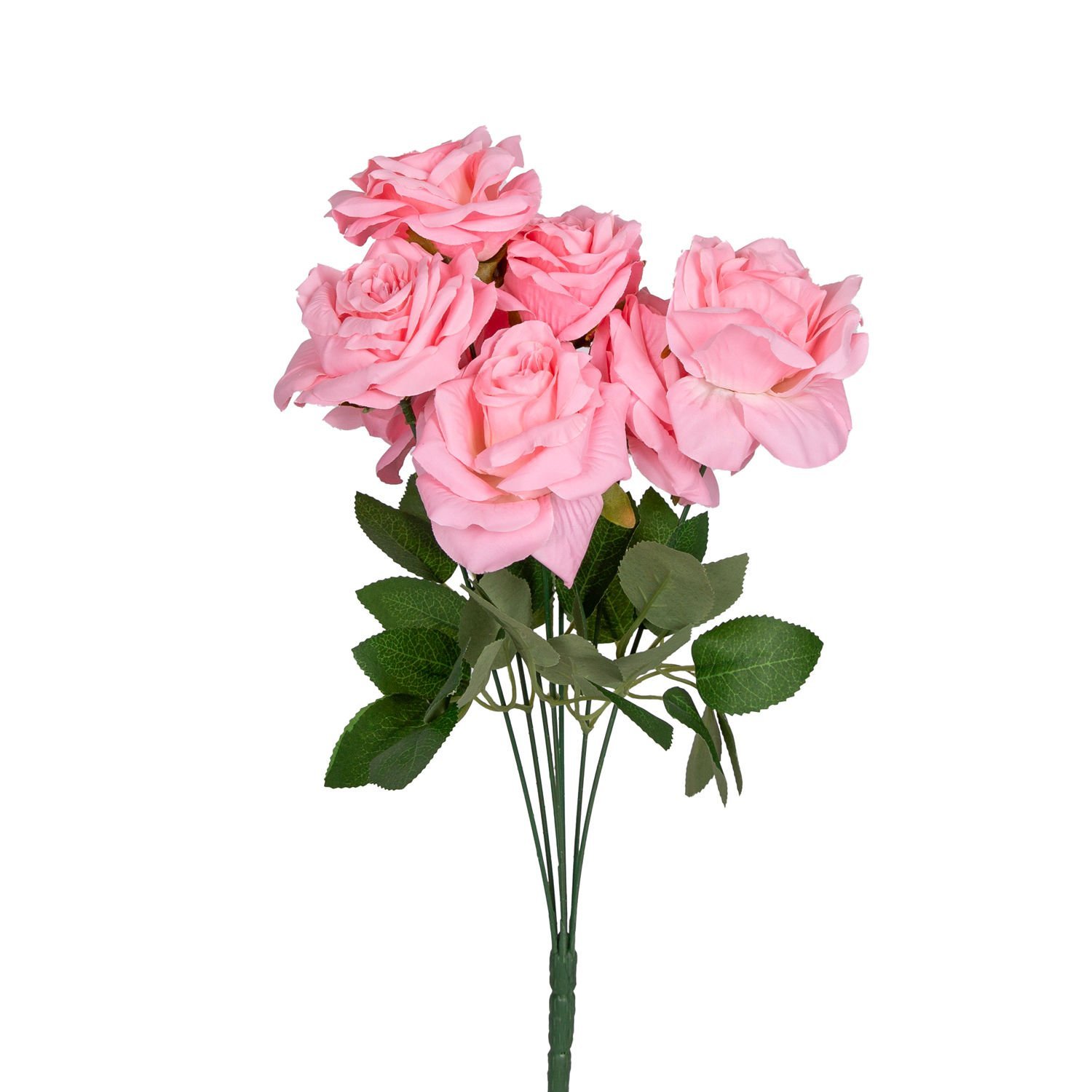 Yapay Gül Buketi 7 Çiçekli Pembe 42 Cm.