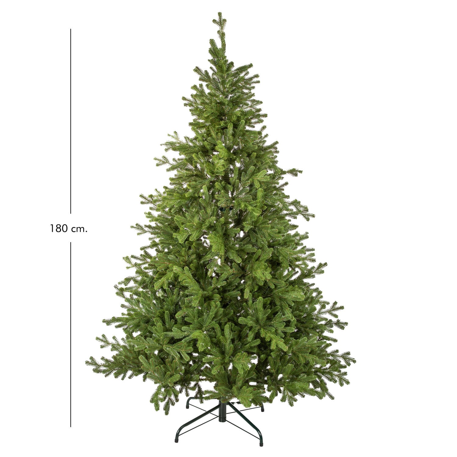 Yapay Yılbaşı Çam Ağacı Nordic Spruce Yeşil 180 cm 3223 Dal Ucu - Gerçek Görünümlü Noel Ağacı, Çap 106 cm
