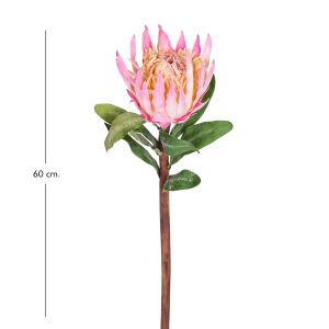 Yapay Protea Çiçeği Pembe 60 Cm.