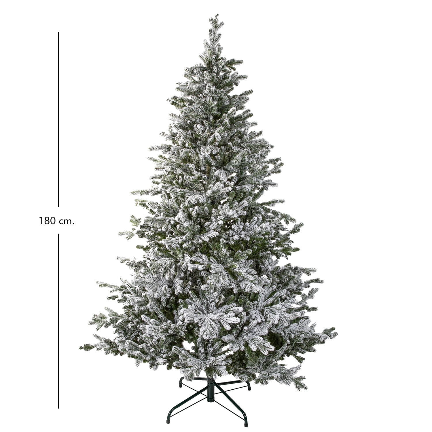 Yapay Yılbaşı Çam Ağacı Nordic Spruce Karlı 180 cm 3223 Dal Ucu - Kar Yağmış Görünümlü Noel Ağacı, Çap 106 cm