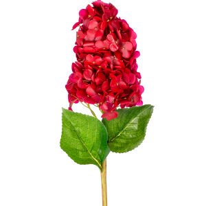 Yapay Ortanca Islak Dokulu Kırmızı 70 Cm.