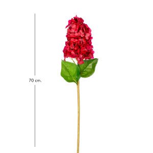 Yapay Ortanca Islak Dokulu Kırmızı 70 Cm.