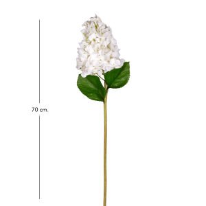 Yapay Ortanca Islak Dokulu Beyaz 70 Cm.