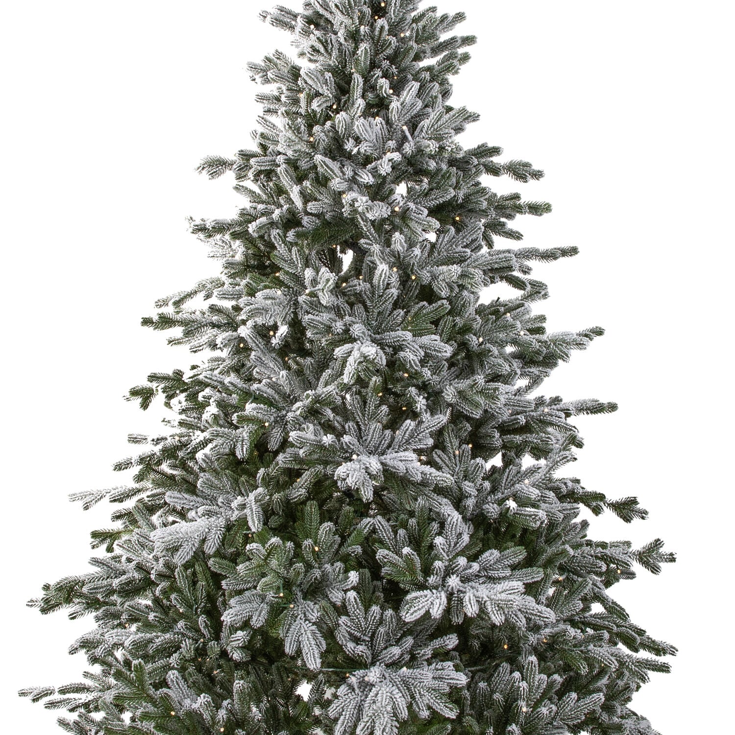 Yapay Yılbaşı Çam Ağacı Nordic Spruce Karlı 740 LED Işıklı 240 cm 6473 Dal Ucu - Kar Yağmış Görünümlü Noel Ağacı, Çap 140 cm