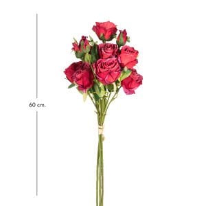 Yapay Çiçek Gül Demeti Kırmızı 60 Cm.