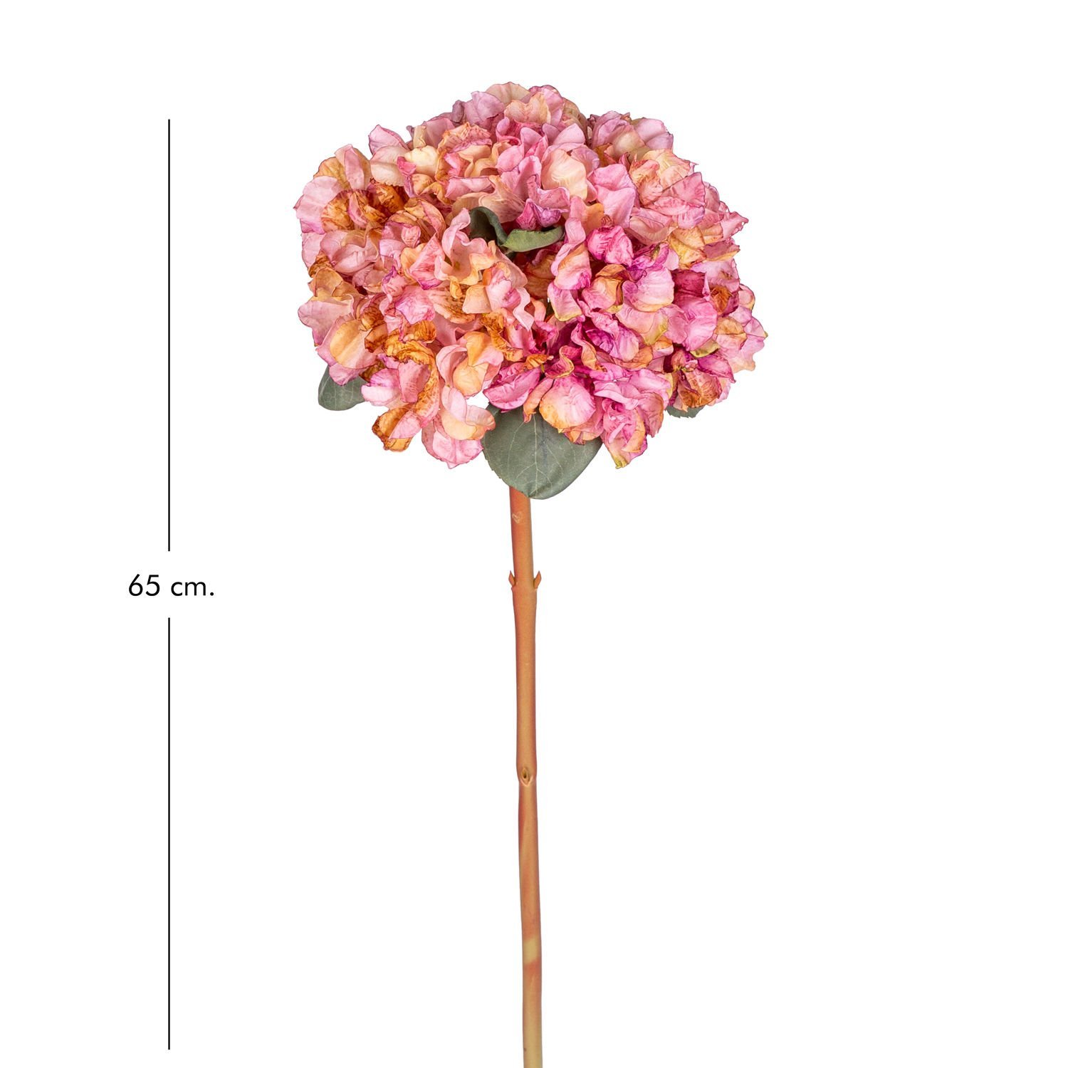 Yapay Çiçek, Ortanca, Kurumuş Efektli, Mor - 65 cm