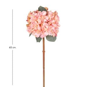 Yapay Ortanca Kurumuş Efektli Pembe 65 Cm.
