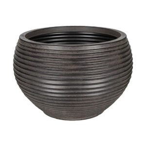 Yuvarlak Premium Kalın Plastik Saksı Koyu Kahverengi 70X45.5 Cm.