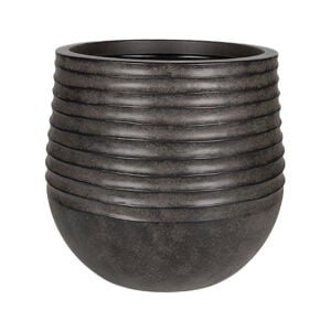 Yuvarlak Premium Kalın Plastik Saksı Koyu Kahverengi 53X49 Cm.