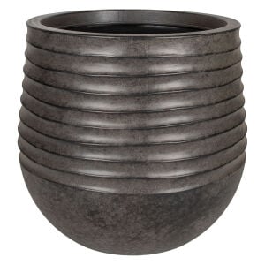 Yuvarlak Premium Kalın Plastik Saksı Koyu Kahverengi 40X37 Cm.