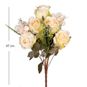 Yapay Gül/Ortanca Demet Krem 47 Cm.