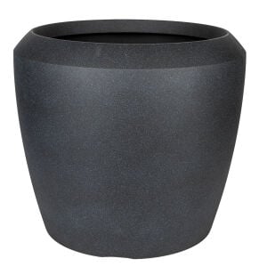 Plastik Saksı Oval Koyu Antrasit 33.5X30.5 Cm.