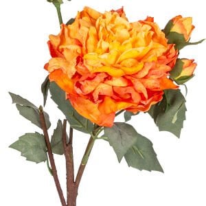 Yapay Çiçek, Şakayık, Kurumuş Efektli, Turuncu - 60 cm